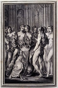 Le Glouches - i "Berättelser och noveller på vers" av Jean La Fontaine. 1776. Illustration av P.P. Choffard.