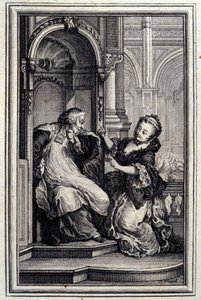 Le Mari confessor - i "" Sagor och noveller på vers "" av Jean La Fontaine. 1776. Illustration av P.P. Choffard.