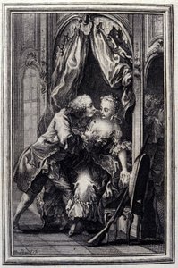 Missförstånd - i ""Berättelser och noveller på vers"" av Jean La Fontaine. 1776. Illustration av P.P. Choffard. av Pierre Philippe Choffard