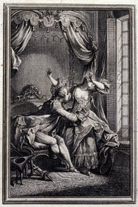 Richard Minulto - i "" Sagor och noveller på vers "" av Jean La Fontaine. 1776. Illustration av P.P. Choffard.