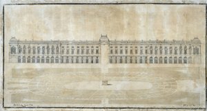 Arkitektur: "Projekt av Place Royale för Marseille, invändig höjd" 1686 (ritning) av Pierre Puget