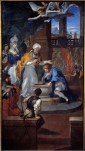 Clovis dop i Reims den 25 december 496. Målning av Pierre Puget (1620 - 1694) av Pierre Puget