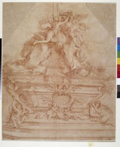 Master Altar-projekt för kyrkan San Siro a Genes (sanguine) av Pierre Puget