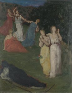 Death and the Maiden, före 1872 av Pierre Puvis de Chavannes