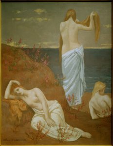 Unga kvinnor vid havet av Pierre Puvis de Chavannes