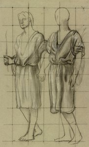 Studie av två stående figurer av Pierre Puvis de Chavannes