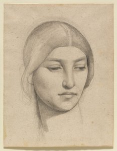 Studie av ett kvinnohuvud av Pierre Puvis de Chavannes