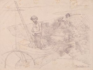 Den stackars fiskaren. av Pierre Puvis de Chavannes