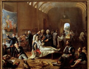 En ambulans under den franska landsbygden 1814 Målning av Pierre Vigneron (1789-1872) 1814 Sön. 0,6x0,73 m Paris, Musee Carnavalet