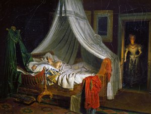 Return from dance, målning av Pierre Roch Vigneron (1789-1872), olja på duk, 24,4x32,5 cm, Frankrike