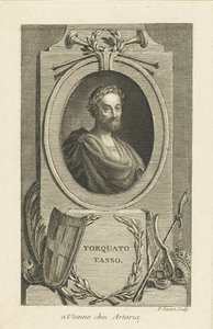 Porträtt av Torquato Tasso 1544-1595, ca 1770. av Pierre Savart