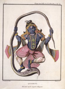 Krishna dansar på Kaliya-ormen, från 