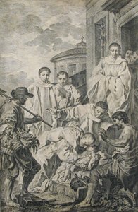 Sankt Benedictus återuppväcker ett barn, 1700-talet. av Pierre Subleyras