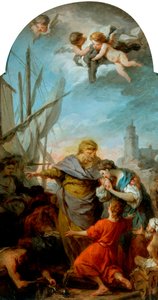 The Embarking of St Paula for the Holy Land, c.1738-39 (olja på duk) av Pierre Subleyras