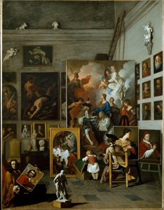 Konstnärens verkstad (olja på duk, ca 1740)