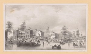 Stationsbyggnader av Rhen järnvägen i Amsterdam av Pierre Tetar van Elven (possibly)