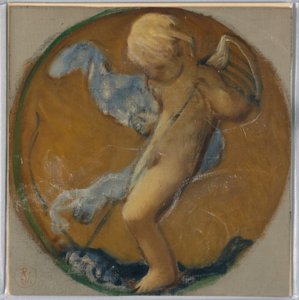 Studera för Roundel med Putto
