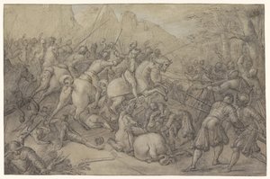 Slåss av Pierre Woeiriot (II) (attributed to)