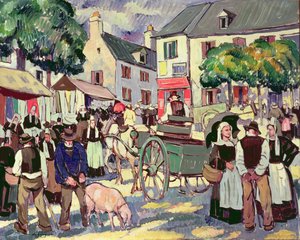 Marknadsdag i Bretagne