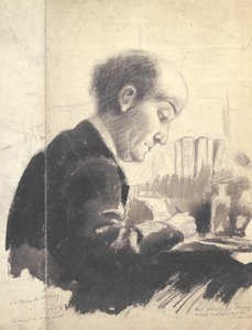Porträtt av Max Jacob (1876-1944) 1917 (penna och gouache)