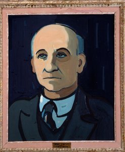 Porträtt av den franske poeten Max Jacob (1876-1944) Målning av Pierre de Belay (1890-1947) 1900-talets Orleans. Museum of Fine Arts
