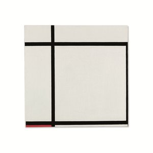 Composition II, med rött av Piet Mondrian