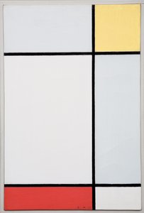 Komposition med gult och rött av Piet Mondrian