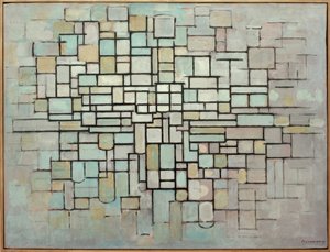 Komposition nr II; Komposition med linjer och färg av Piet Mondrian