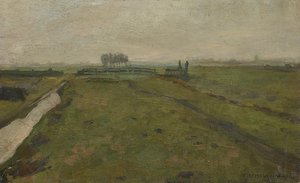 Landskap nära Amsterdam, ca. 1902. av Piet Mondrian