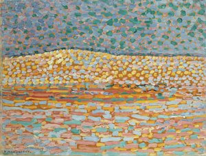 Pointillist Dune Study, Crest till vänster av Piet Mondrian