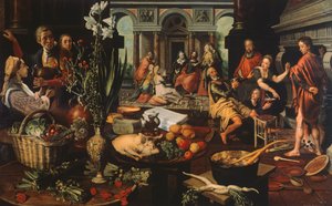 Kristus i Marthas och Marias hus, av Pieter Aertsen (1507 eller 1508 -1575) av Pieter Aertsen