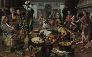Kristus i Marias och Marthas hus av Pieter Aertsen