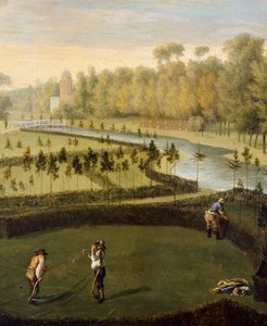 The Gardens at Chiswick House from the West (detalj av 369420) (olja på panel)
