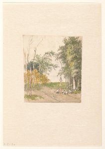 Landskap med höns längs vägen av Pieter Bartholomeusz. Barbiers