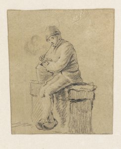 sittande bonde av Pieter Bartholomeusz. Barbiers