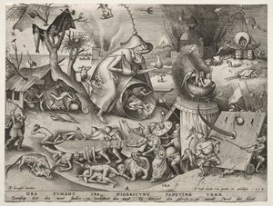 De sju dödssynderna: ilska. av Pieter Bruegel the Elder