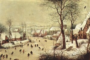 Vinterlandskap med fågelfälla av Pieter Brueghel the Elder