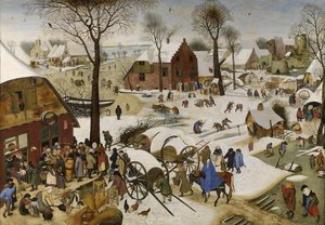 Nederländska: Folkräkningen i Betlehem Folkräkningen i Betlehem av Pieter Brueghel the Younger