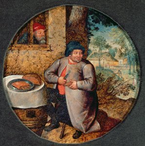 Flamländskt ordspråk: Frosseri (panel) av Pieter Brueghel the Younger