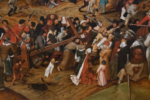 Tyska: Die Kreuztragung Vägen till Golgata av Pieter Brueghel the Younger