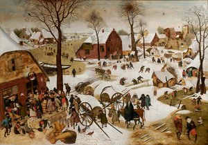 Folkräkningen i Betlehem Numreringen i Betlehem, tidigt 1600-tal..