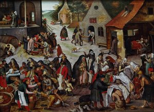 Barmhärtighetens sju verk av Pieter Brueghel the Younger