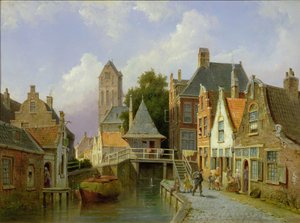 Kanalscen i Holland, 1898
