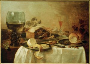 Stilleben med paté av Pieter Claesz