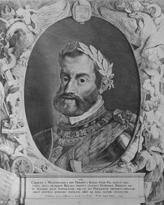 Karl V, tysk-romersk kejsare, graverad av Pieter van Sompel, 1644