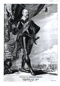 Porträtt av Gustavus Adolf den store, svenskarnas kung (1592-1632), 1650