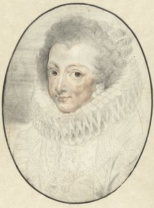 Porträtt av Elizabeth, gemål till Filip IV av Spanien