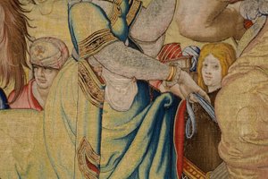 flamländsk gobeläng. Serie De sju huvudsynderna (De sju dödssynderna): Fåfänga (stolthet). Serietecknaren Pieter Coecke van Aelst. Workshop i Bryssel. Omkring 1542-1544. av Pieter Coecke van Aelst