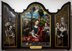 Triptyk av den heliga familjen av Pieter Coecke van Aelst