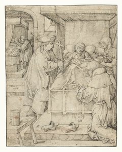 Att ta hand om de sjuka Works of Mercy (serietitel) av Pieter Cornelisz. genaamd Kunst